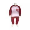 Ensemble de vêtements pour bébé garçon avec design rayé