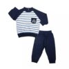 Ensemble de vêtements pour bébé garçon avec design rayé