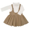 Ensemble robe salopette pour fille avec un mini sac au design Lapin