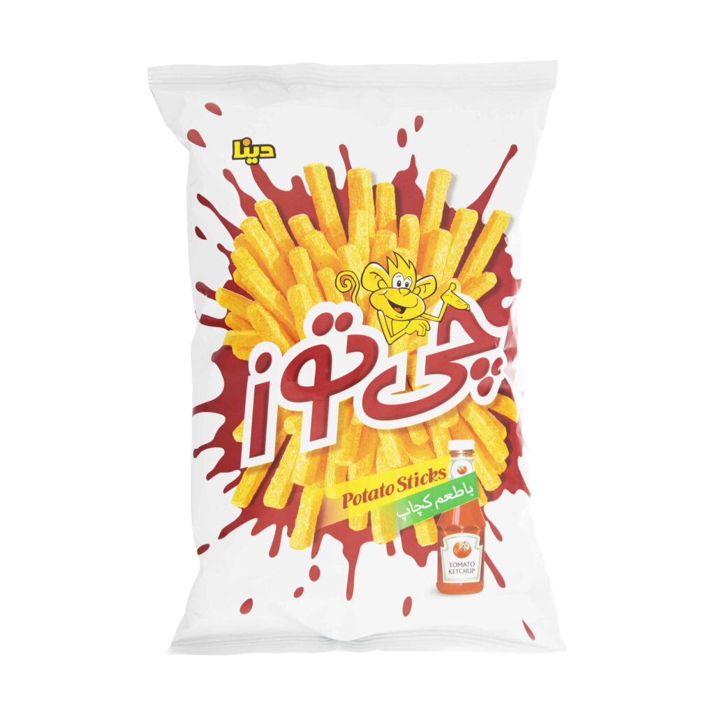 Snack Bâtonnets de Pomme de Terre Cheetoz - Saveur Ketchup, 110 gr (15x)