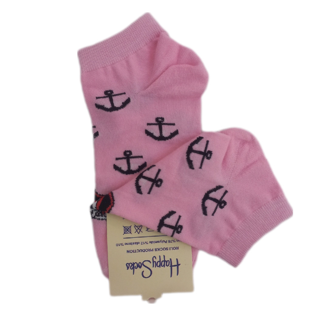 Chaussettes en coton pour femmes avec design d’ancre
