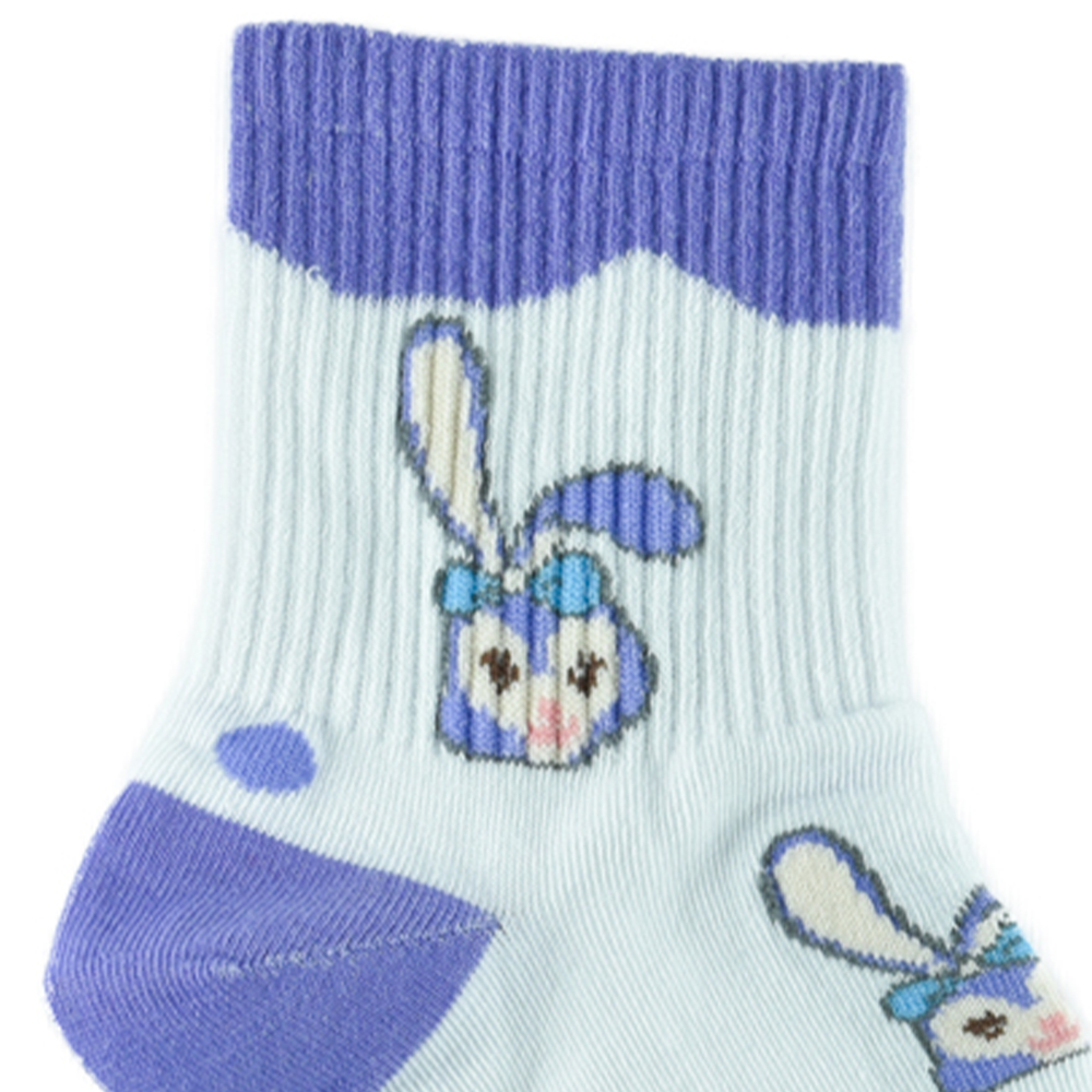 Chaussettes en coton pour femmes avec design de lapin