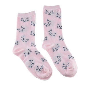 Chaussettes en coton pour femmes modèle chat
