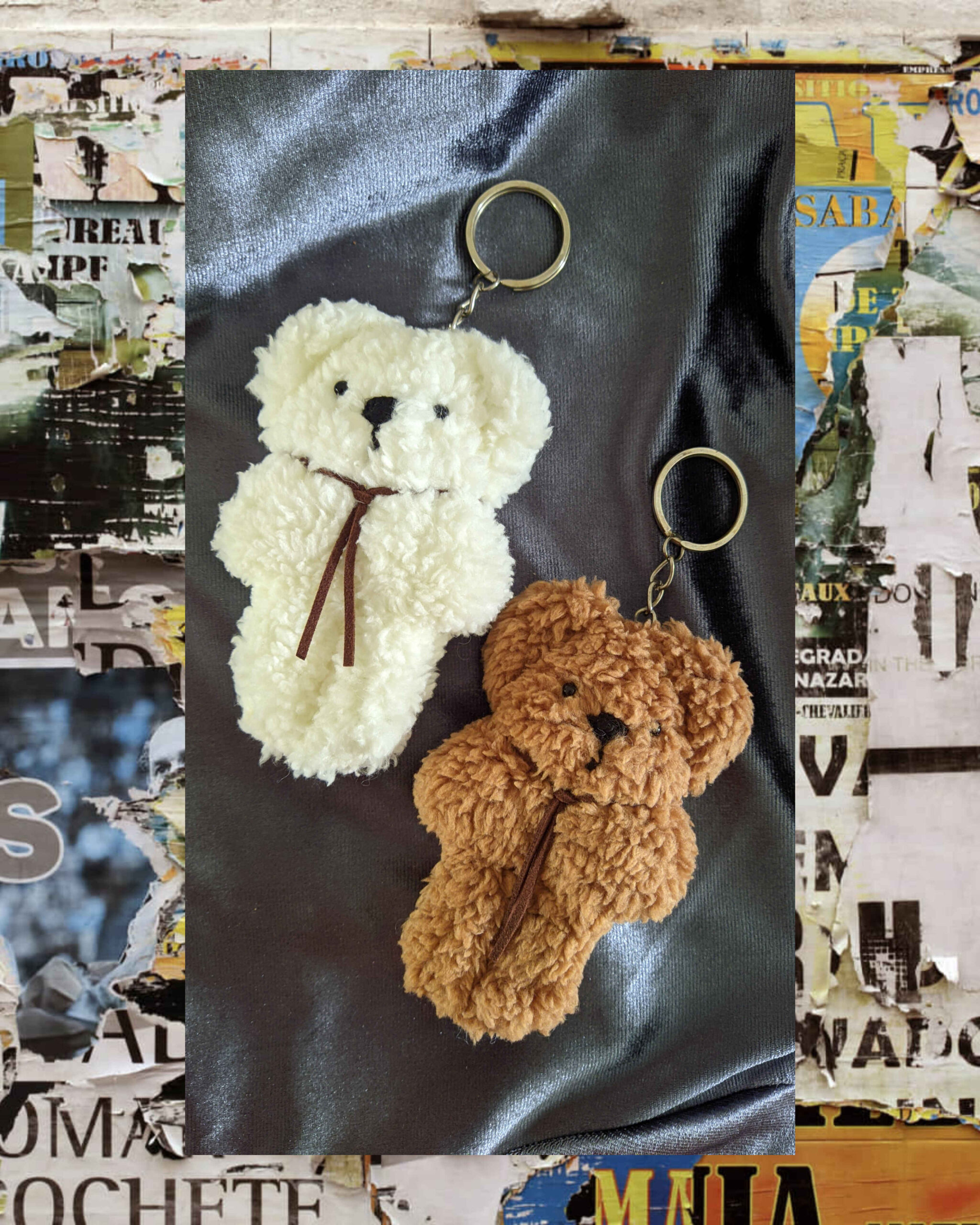 Porte-clés crochet fait main – Forme de petit ours