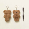 Porte-clés crochet fait main - Forme de petit ours