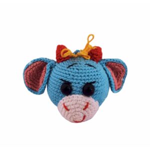 Porte-clés crochet fait main – Forme tête de vache