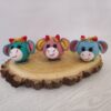 Porte-clés crochet fait main - Forme tête de vache