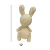 Porte-clés crochet fait main - Forme d'animal lapin jaune