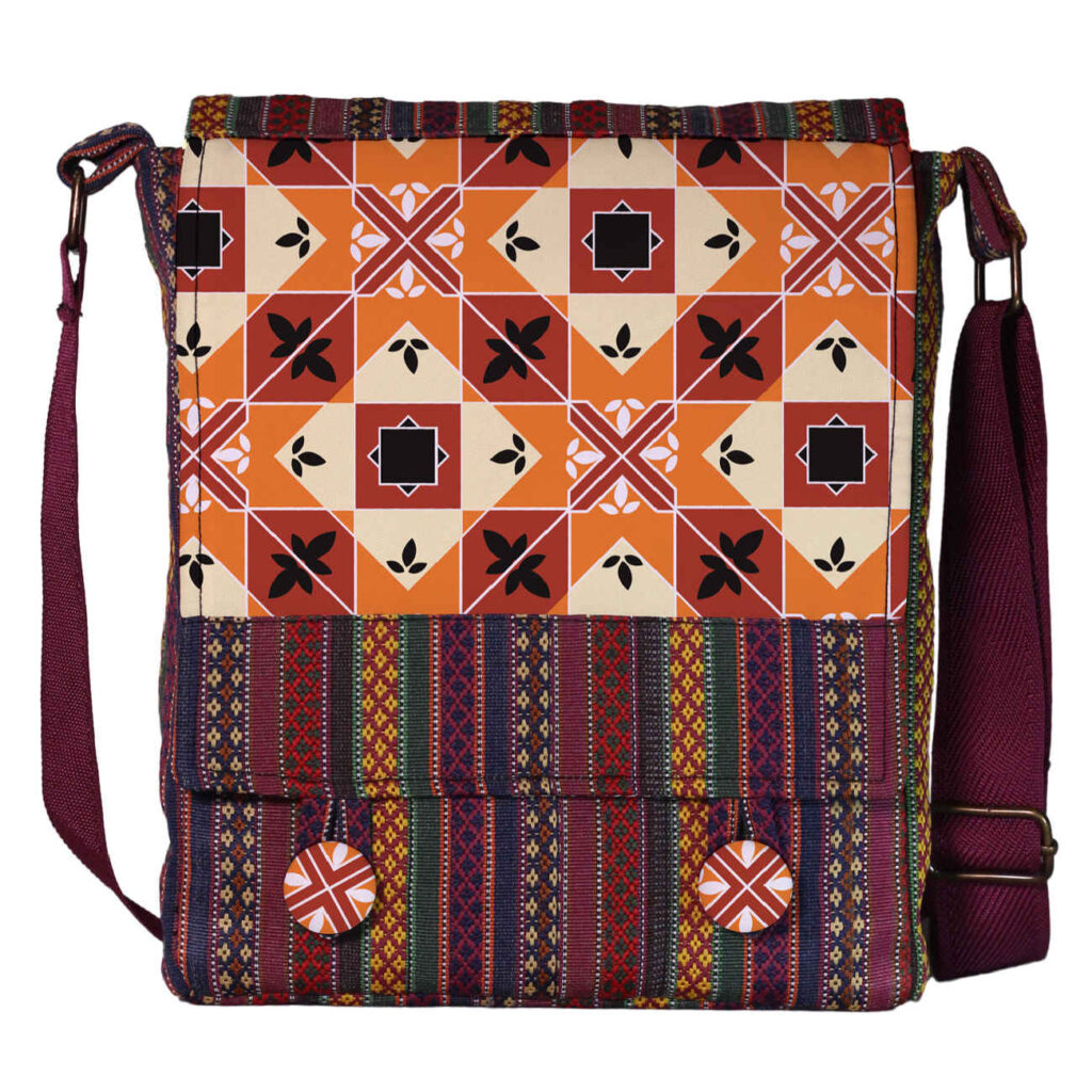 Sac bandoulière traditionnel rayé pour femmes