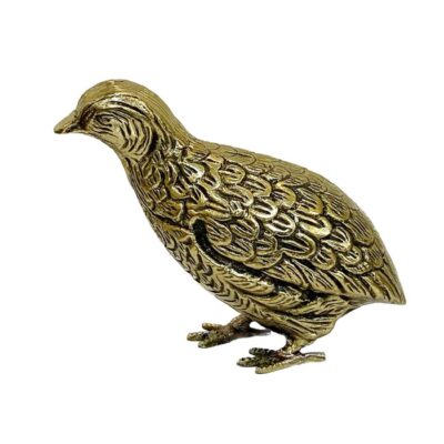 Figurine décorative de perdrix en laiton - Sculpture d'art d'oiseau