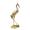 Figurine décorative de cigogne en laiton - Statue élégante d'oiseau