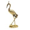 Figurine décorative de cigogne en laiton - Statue élégante d'oiseau