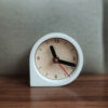 Horloge de bureau en béton fait main - Minimaliste ronde grise