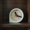Horloge de bureau en béton fait main - Minimaliste ronde grise