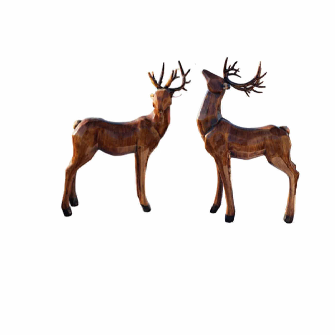 Figurine décorative de cerf – Sculptures gracieuses d’animaux sauvages