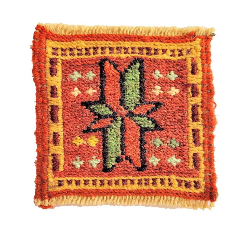 Sous-verre Kilim Persan Tissé à la Main pour la Maison et la Cuisine