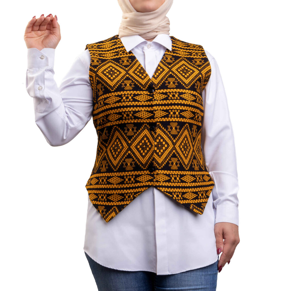 Gilet brodé pour femme, entièrement doublé, avec motif Balochi