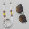 Sangle de lunettes – Design brodé de fleurs