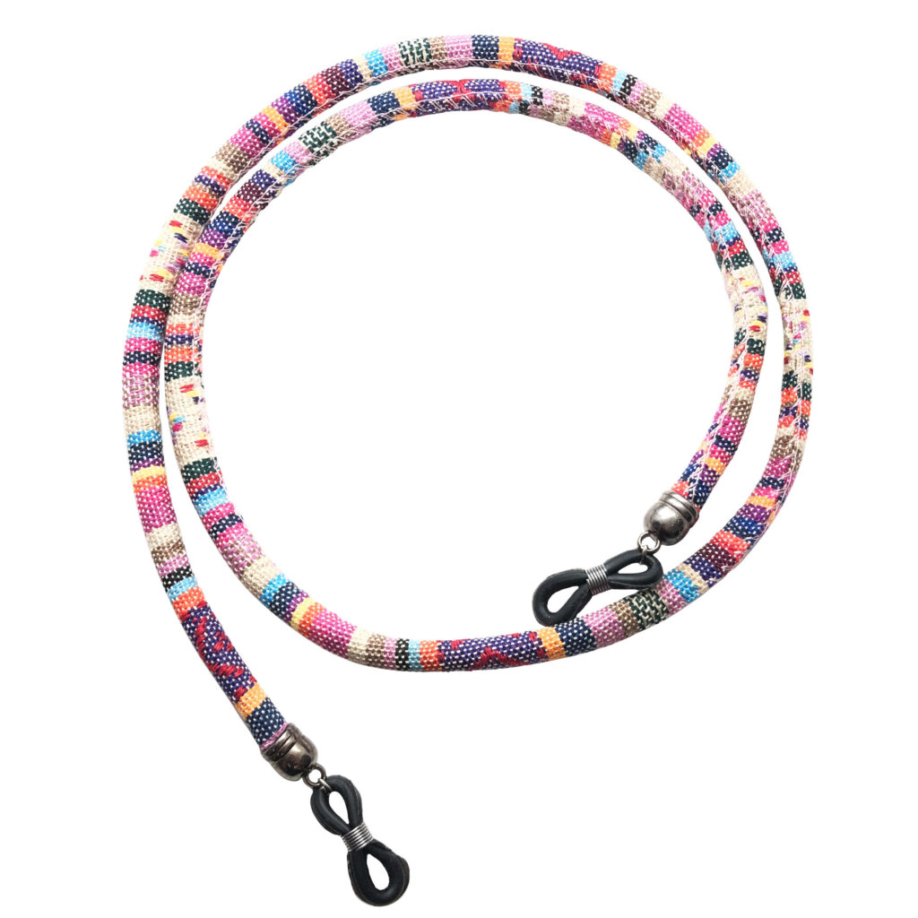 Sangle de lunettes – Design rayé artisanal