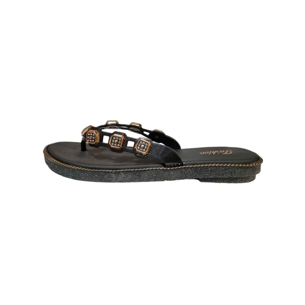 Tongs Flip Flop Plage pour Femmes Noires