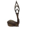 Figurine décorative de gazelle brune pour décor de maison - Sculpture élégante de faune