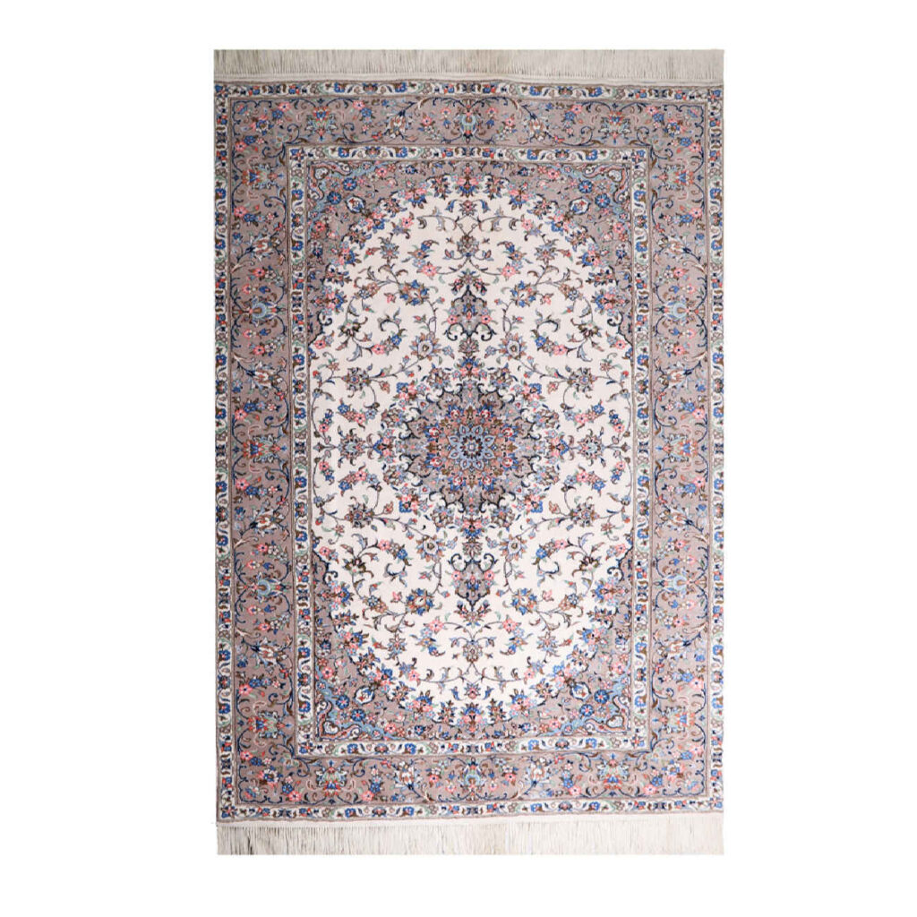 Tapis persan authentique avec laine noué à la main à Yazd Lachak Toranj