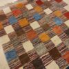 Tapis en laine Gabbeh persan authentique tissé à la main à carreaux