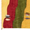 Tapis Gabbeh en laine persane véritablement tissé à la main en Fars arbre jaune