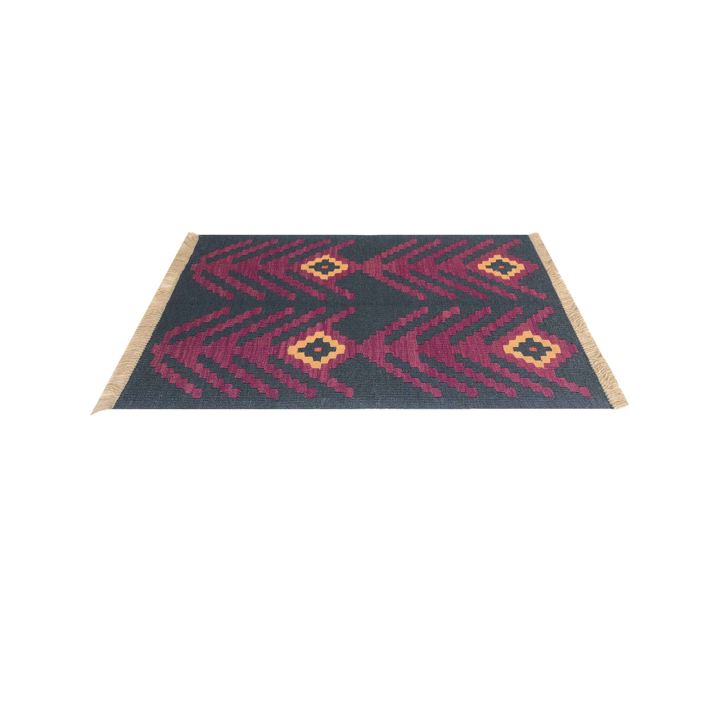 Tapis en laine Kilim persan authentique tissé à la main en Fars Qashqai
