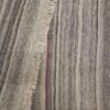 Tapis Kilim en laine persane véritablement tissé à la main rayé crème