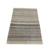 Tapis Kilim en laine persane véritablement tissé à la main rayé crème