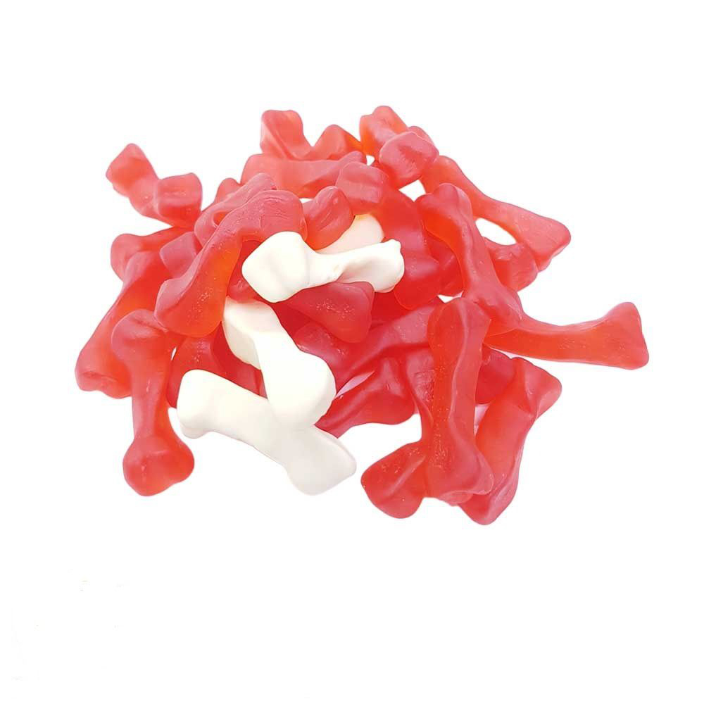 Bonbons gélifiés halal – Bonbons au goût de fruits en forme d’os – Aidin (1000g)