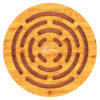Sous-plat en bois fait main avec design de labyrinthe pour plat chaud