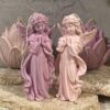 Bougie sculptée à la main avec motif d’ange, idéale pour cadeaux et décorations
