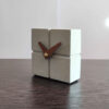 Horloge de bureau en béton fait main - Minimaliste cube