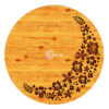 Sous-plat en bois fait main avec design floral pour protection de table