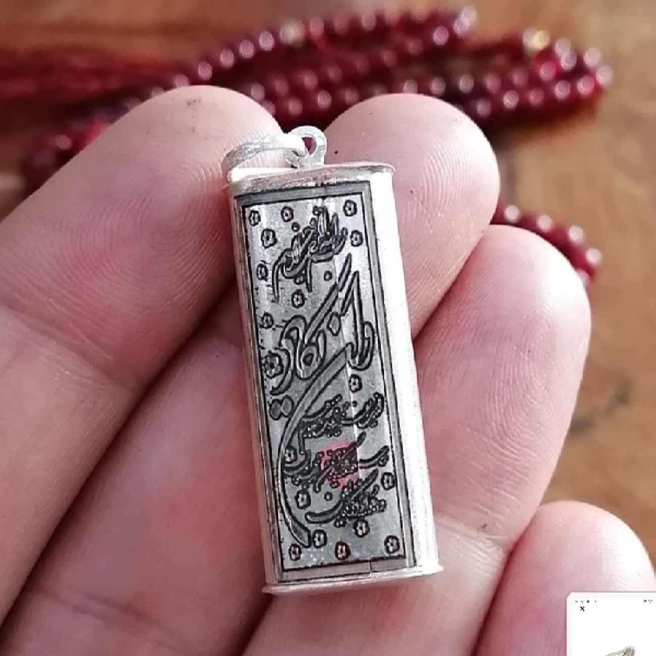 Bijou en argent islamique pour chiites avec Hirz de l’Imam Jawad