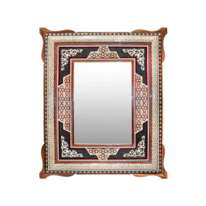Cadre de miroir en bois persan – Miroir mural Khatamkari
