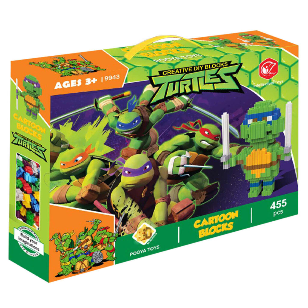 Intellectual Toys : Blocs de construction Tortues Ninja TMNT – 455 pièces pour enfants à partir de 3 ans