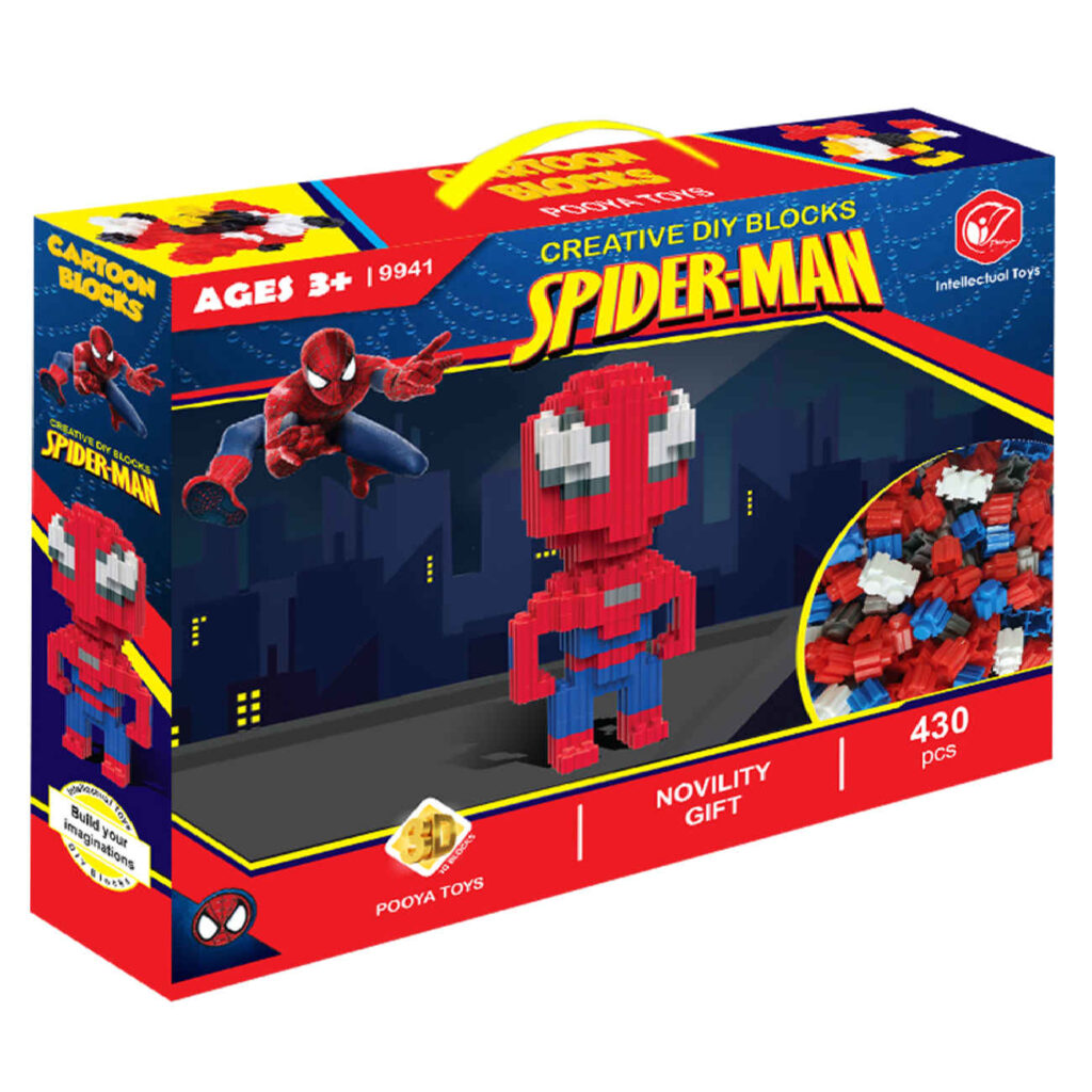 Creative DIY Blocks : Blocs de construction Spider-Man – 430 pièces pour enfants à partir de 5 ans