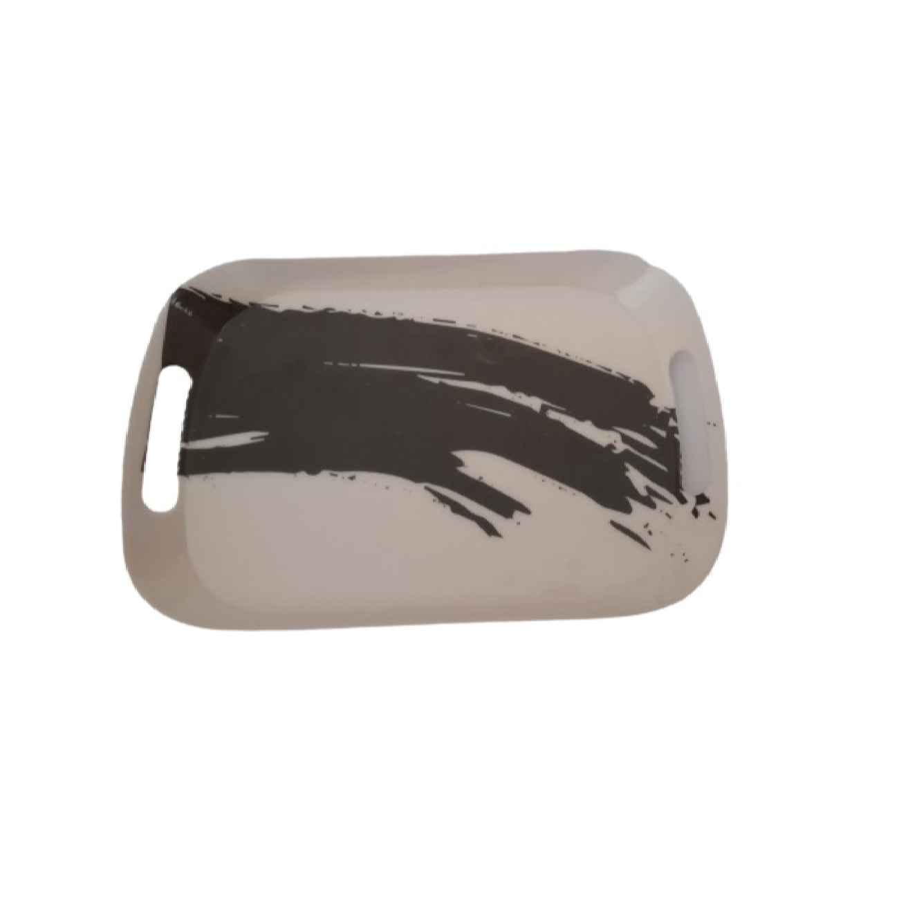 Plateau de service en mélamine durable et léger, design abstrait