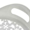 Plateau de service en mélamine floral blanc et gris pour servir