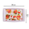 Plateau de service en mélamine avec design cerise et fleurs