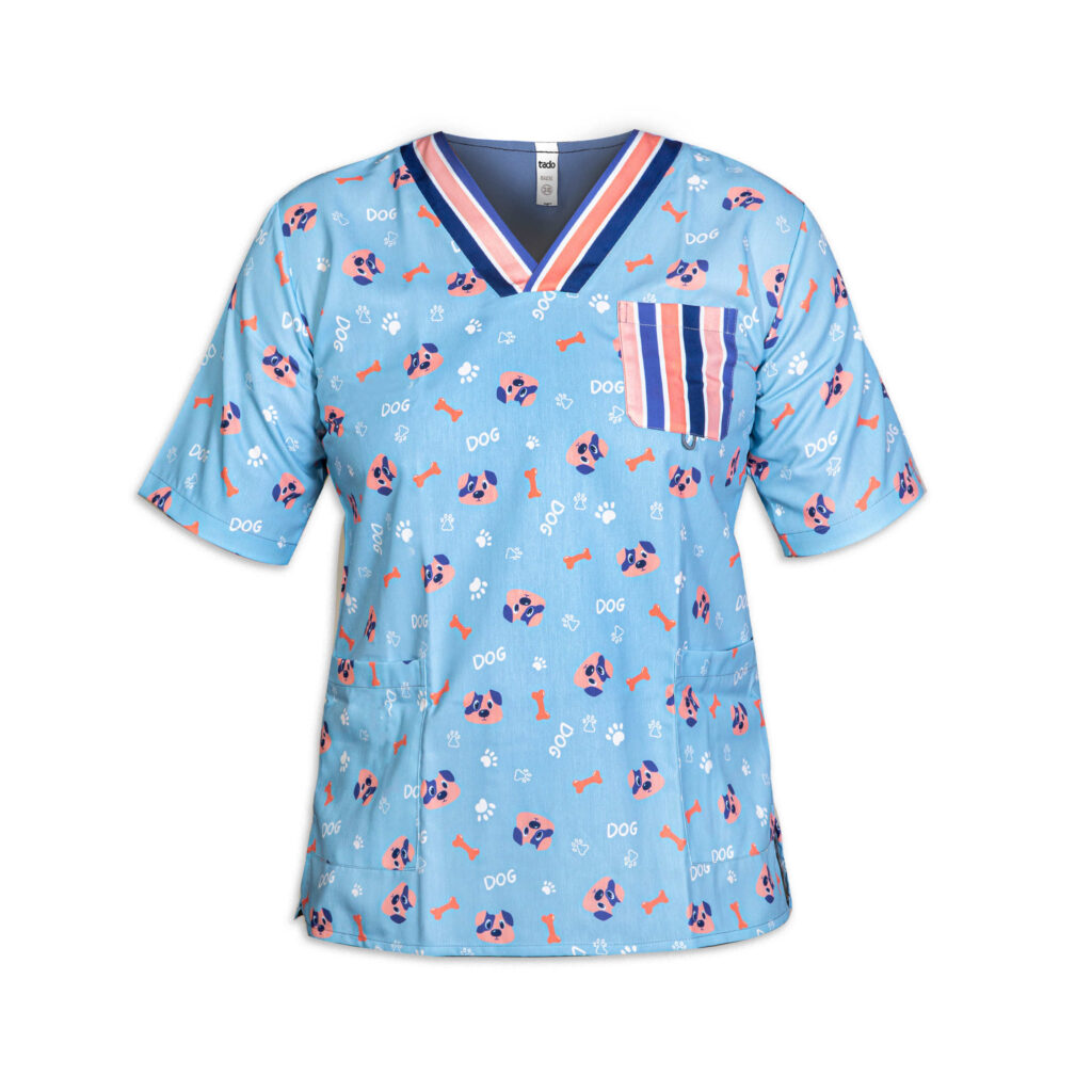 Blouse vétérinaire à col en V pour homme – Confortable et moderne