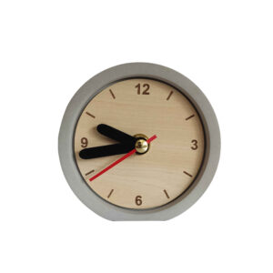 Horloge de bureau en béton fait main – Minimaliste carrée