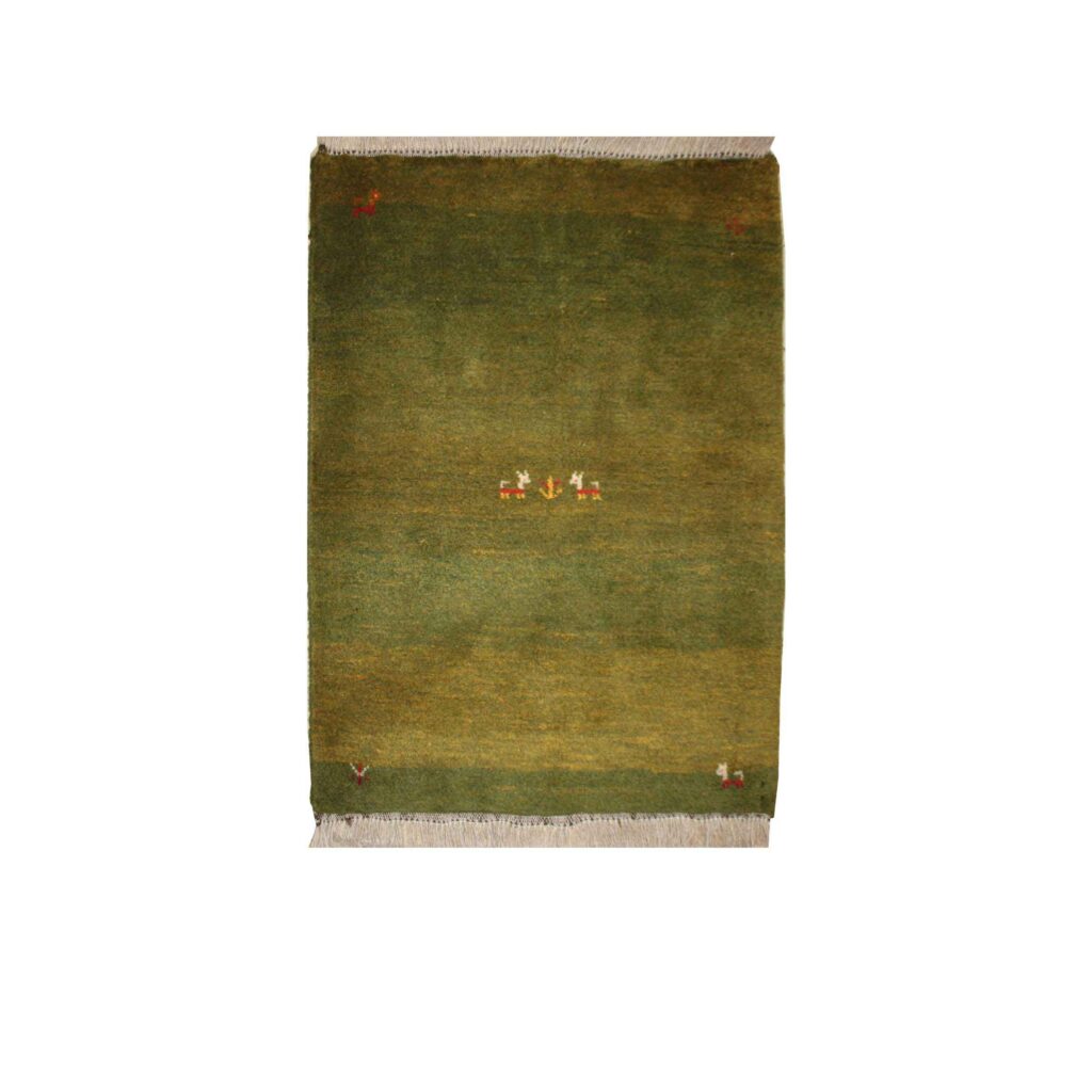 Tapis Gabbeh en laine persane original tissé à la main en Fars motifs animaliers