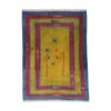 Tapis Gabbeh en laine persane original tissé à la main jaune