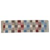 Tapis Kilim en laine persane original tissé à la main checkered crème