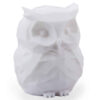 Figurine décorative de hibou blanc pour cadeau - Sculpture en céramique d'oiseau