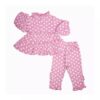 Ensemble pyjama pour bébé fille à manches longues avec design Cœur
